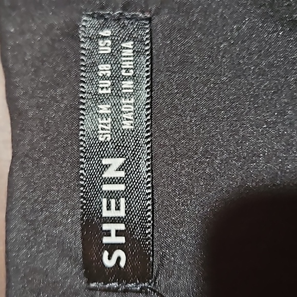 Shein | Black Swiss Dot Shift Dress - Picture 4 of 7